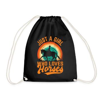 Tenue de cavalier pour les filles qui aiment les chevaux - Sac de sport léger - noir - Devant