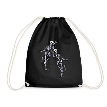 Dancing skeletons - Drawstring Bag - black - Front