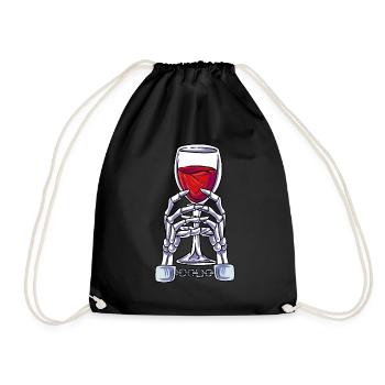 Squelette de vin - Sac de sport léger - noir - Devant