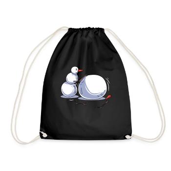 Bonhomme de neige - Sac de sport léger - noir - Devant