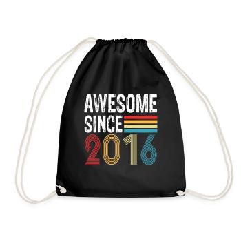 Awesome Since 2016 Birthday 2016 Vintage 2016 - Drawstring Bag - black - Front