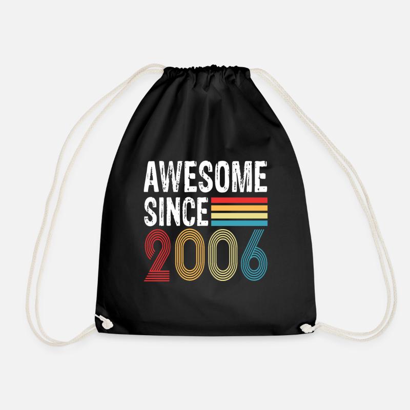 Awesome Since 2006 Geburtstag 2006 Vintage 2006 - Turnbeutel - Schwarz