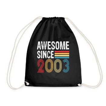 Génial depuis 2003 Anniversaire 2003 Millésime 2003 - Sac de sport léger - noir - Devant
