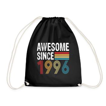 Awesome Since 1996 Geburtstag 1996 Vintage 1996 - Turnbeutel - Schwarz - Vorne