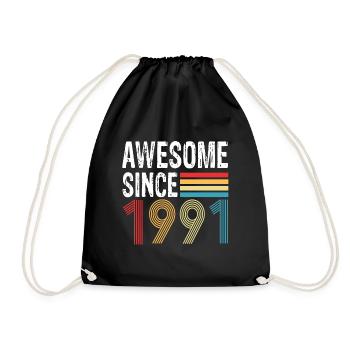 Génial depuis 1991 Anniversaire 1991 Millésime 1991 - Sac de sport léger - noir - Devant