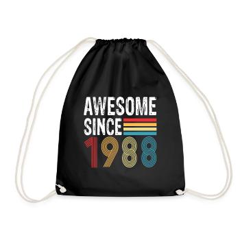 Awesome Since 1988 Geburtstag 1988 Vintage 1988 - Turnbeutel - Schwarz - Vorne