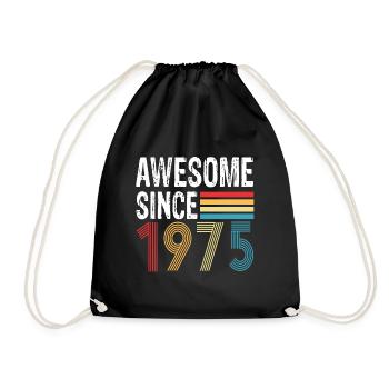 Génial depuis 1975 Anniversaire 1975 Millésime 1975 - Sac de sport léger - noir - Devant