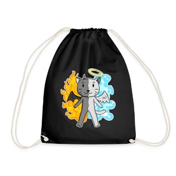 Cat Cat Breed British Shorthair - Drawstring Bag - black - Front