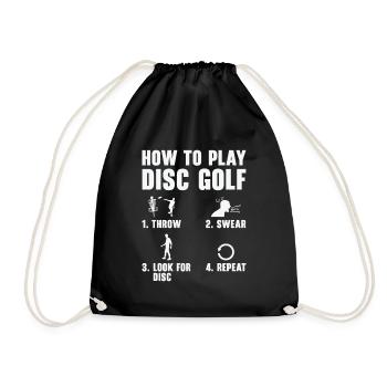 Comment jouer à Disc Golf Funnier - Sac de sport léger - noir - Devant