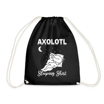 Axolotl Chemise de couchage Axolotl Kawaii Axolotl - Sac de sport léger - noir - Devant