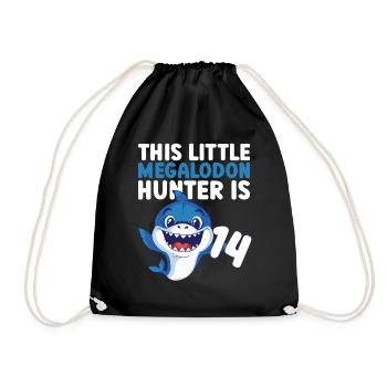 Ce petit chasseur de mégalodon a 14 ans - - Sac de sport léger - noir - Devant