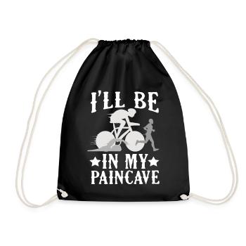 I'll Be In My Paincave Triathlon - Drawstring Bag - black - Front
