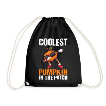 Dabbing Pumpkin Cool Halloween - Drawstring Bag - black - Front