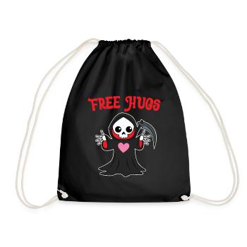 Câlins gratuits Grim Grim Creepy Halloween - Sac de sport léger - noir - Devant