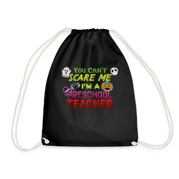 Lehrer Vorschullehrer Englischlehrer Halloween - Turnbeutel - Schwarz - Vorne
