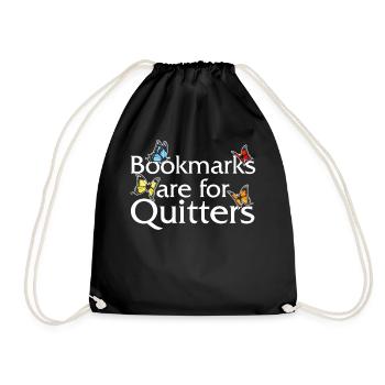 Chemise de lecture, les signets sont pour les quitters - Sac de sport léger - noir - Devant