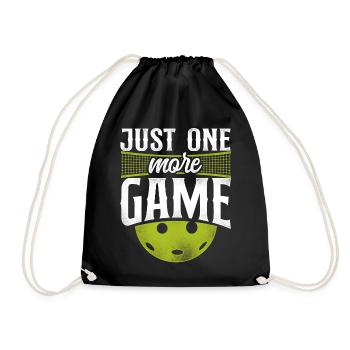 Pickleball Just One More Game - Drawstring Bag - black - Front