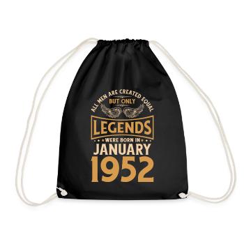 70th birthday 70 legends were created in January 1952 g - Drawstring Bag - black - Front
