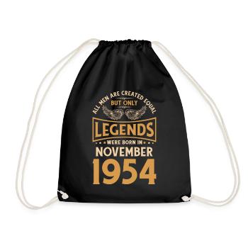 Geburtstag Die Legenden wurden im November 1954 ge - Turnbeutel - Schwarz - Vorne