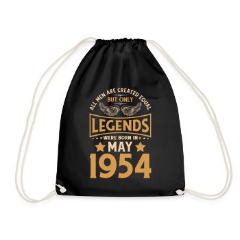 Geburtstag Legenden wurden im Mai 1954 geboren - Turnbeutel - Schwarz - Vorne