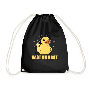 Hast Du Brot Enten Spruch Für Gummienten Freunde - Turnbeutel - Schwarz - Vorne
