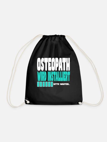 Osteopath wird installiert - Turnbeutel - Schwarz