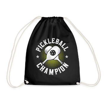 Pickleball Pickleball Champion - Turnbeutel - Schwarz - Vorne