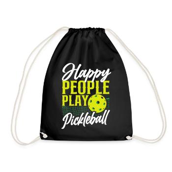 Pickleball Les gens heureux jouent - Sac de sport léger - noir - Devant