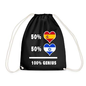 Israël et l’Espagne génie / cadeau - Sac de sport léger - noir - Devant