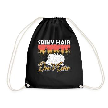 Stachlige Nagetier Spiny Hair dont Care Stachelsch - Turnbeutel - Schwarz - Vorne