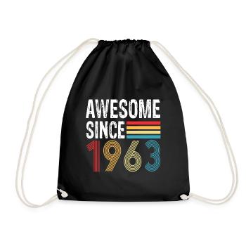 Génial depuis 1963 Anniversaire 1963 Millésime 1963 - Sac de sport léger - noir - Devant