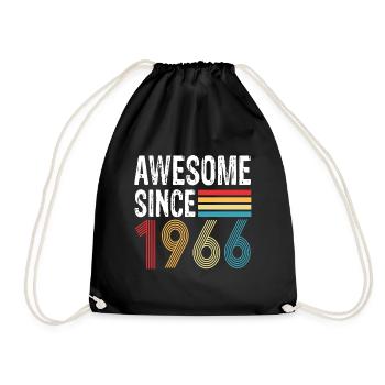 Awesome Since 1966 Geburtstag 1966 Vintage 1966 - Turnbeutel - Schwarz - Vorne