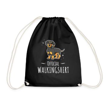 Wiener Dog Saying - Teckel Dackel & Dachshund - Drawstring Bag - black - Front