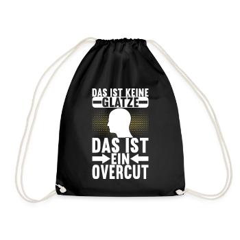 Glatze Glatzkopf - Turnbeutel - Schwarz - Vorne