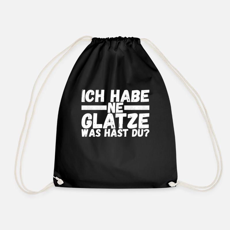 Glatze Glatzkopf - Turnbeutel - Schwarz