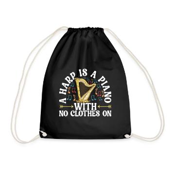 Harp Harp Player - Drawstring Bag - black - Front