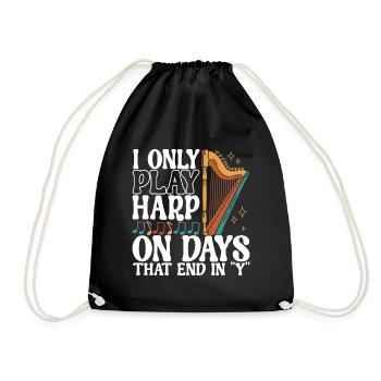 Harp Harp Player - Drawstring Bag - black - Front