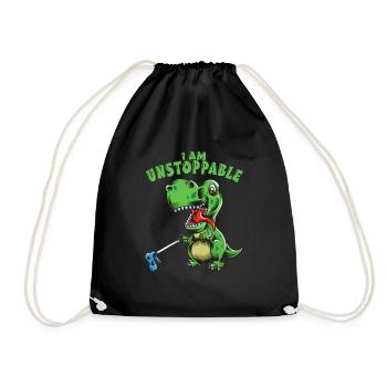 Je suis imparable Dino Fan T Rex Kids Dinosaur - Sac de sport léger - noir - Devant