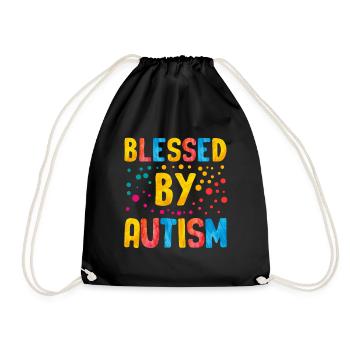 Autism Gift Autistic Asperger ADHD Autism - Drawstring Bag - black - Front
