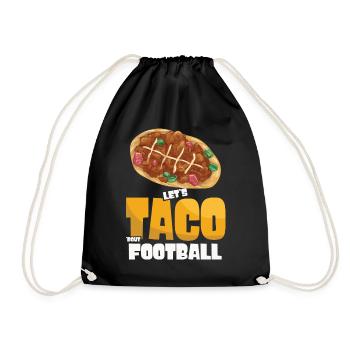 Taco Bout Football Match Day - Drawstring Bag - black - Front