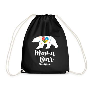 Autistic Autism Autism Awareness Day Asperger's Child - Drawstring Bag - black - Front