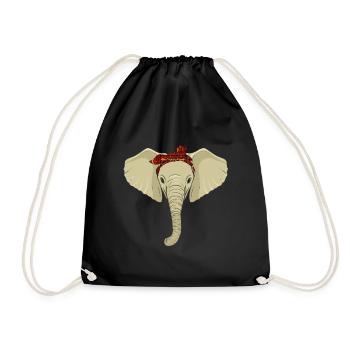Elephant Tshirt pour Elephant Elephant Kids Zoo - Sac de sport léger - noir - Devant