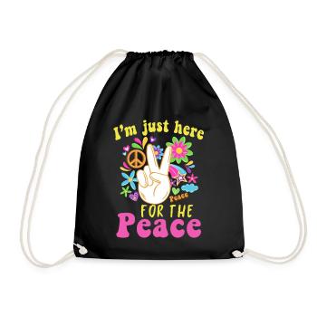 Hippy - Drawstring Bag - black - Front