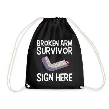 Recovery of survivors with broken arm - Drawstring Bag - black - Front