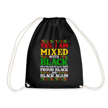 Black History Month Mixed Black Juneteenth - Turnbeutel - Schwarz - Vorne
