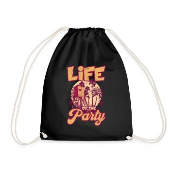 Vie de la garde de la piscine de natation de la fête - Sac de sport léger - noir - Devant