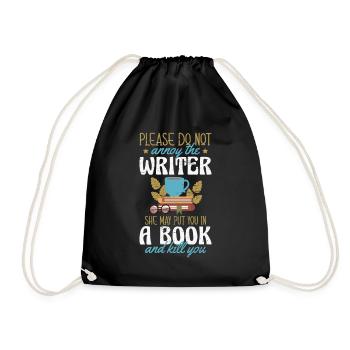 Please Do Not Annoy The Writer Novels Writer Book - Drawstring Bag - black - Front