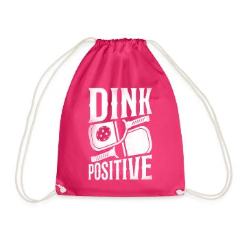 Pickleball Pun Dink Positive - Turnbeutel - Fuchsia - Vorne
