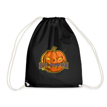 EVIL Pumpkin T-shirt *Halloween* - Drawstring Bag - black - Front