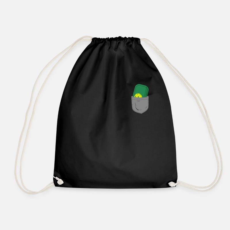 Pickleball Pocket - Drawstring Bag - black